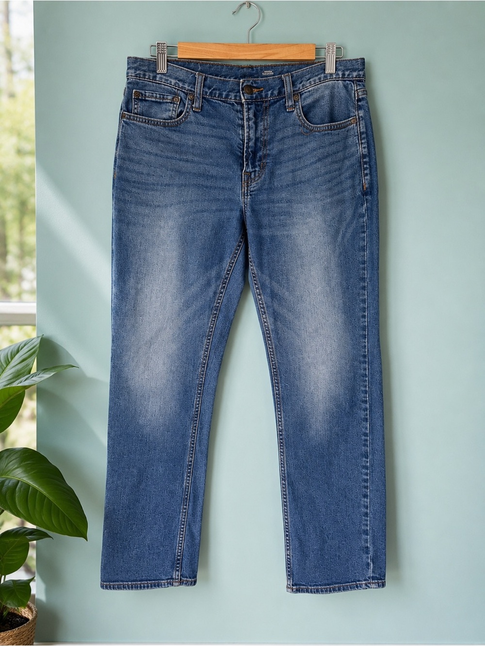 Old Navy Men’s Straight Leg Jeans 31x30 Medium Wash Stretch